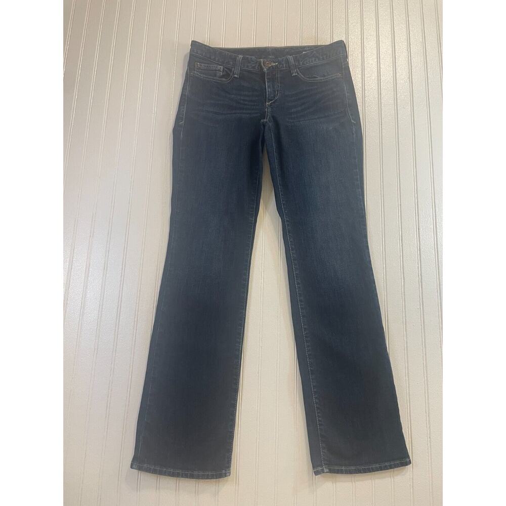Eddie Bauer Jeans Women's 6 Blue Curvy Low Rise Fit Bootcut Leg Stretch Denim